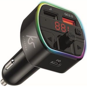 KitSound BT to FM Audio Converter, Auto-adapter, Zwart