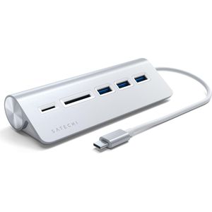 Satechi TYPE-C Aluminum USB Hub & Card Reader Silver