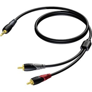Procab Jack 3,5 mm - RCA kabel, x2 10 m juodą (CLA711/10). (10 m), Audiokabel