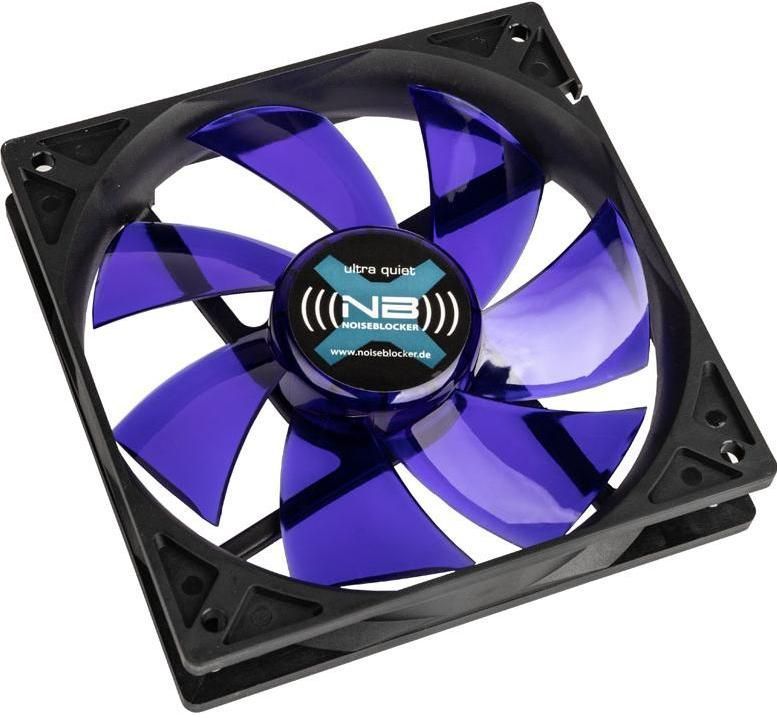 Noiseblocker - NB-ZwartSilentFan - PC Ventilator - Zwart - Blauw