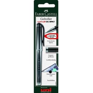 Faber-Castell, zz3_ARCHIV_Pen_to_pen, Faber.C.Gel rollerbal UB Gel Impact zwart BK 146897 (Zwart, 1 x)