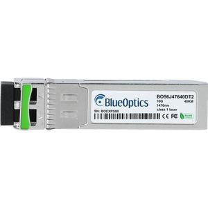 BlueOptics SFP+ Transceiver 1470nm-1610nm 10GBASE-CWDM 40KM industrial, Zendontvangers, Zilver