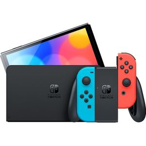 Nintendo Schakelaar (OLED model), Spelcomputer, Blauw, Rood