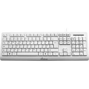 MediaRange KEYBOARD QWERTY MROS110 met kabel wit/lichtgrijs (DE, Bedraad), Toetsenbord, Wit