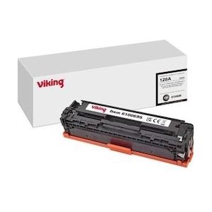 Viking - Tonercartridge - Zwart - Compatibel met HP 128A CE320A - 2000 pagina's