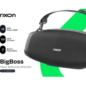 Rixon BigBoss Bluetooth luidsprekers 100W zwart, Bluetooth luidspreker, Zwart
