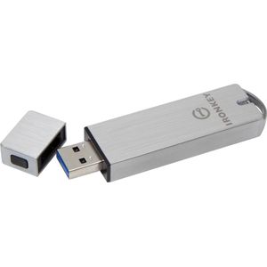 Kingston IronKey Basic S1000 versleuteld (16 GB, USB A, USB 3.0), USB-stick, Zilver