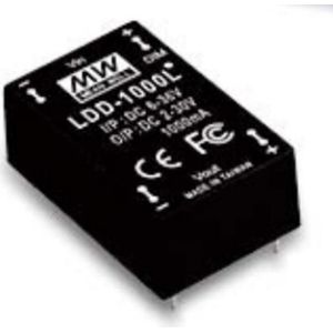 MeanWell LDD-1000L DC/DC-omvormer, print, Actieve elektronische componenten