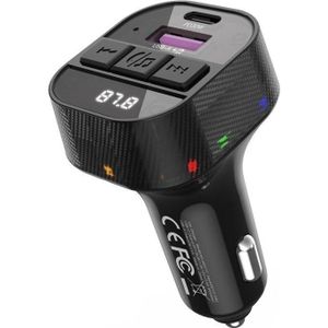 xO FM zender BCC17 Bluetooth MP3 autolader 30W zwart, Auto-adapter, Zwart