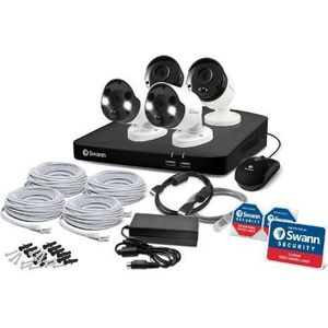 Swann KIT NVR2TB 8CH+4CAM () (3840 x 2160 Pixels), Netwerkcamera, Veelkleurig