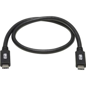 Eaton TRIPPLITE USB-C Kabel M/M - USB 3.1 Gen 2 10 Gbps 5A Rating Thunderbolt 3 Compatibel 20inch 50 (0.51 m, USB 3.2 Gen 2), USB-kabel