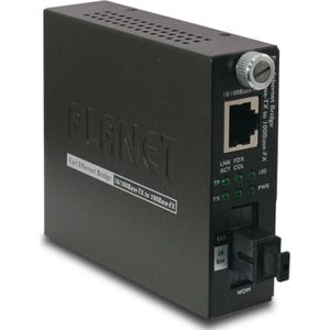Planet FST-806B20 100Mbps 1550nm Single Mode Black Network Media Converter, Data converter