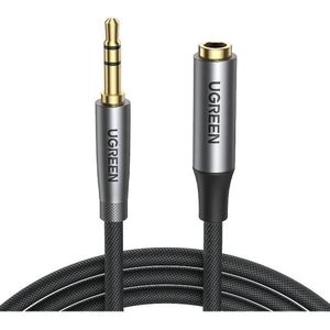 Ugreen AV190 AUX jack audio verlenger 3,5 mm, 2 m (zwart) (2 m), Audiokabel