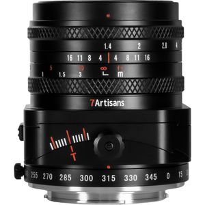 7artisans 50mm f/1.4 Tilt Shift voor Fuji X (Volledig formaat, APS-C / DX), Objectief, Zwart