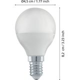 E27 - LEDlamp - Druppelvorm - Warm Wit - 40W Vervanging