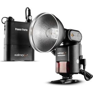 Walimex Light Shooter 360 TTL Canon + Power Porta (Bevestigbare flitser, Canon), Flitser, Zwart