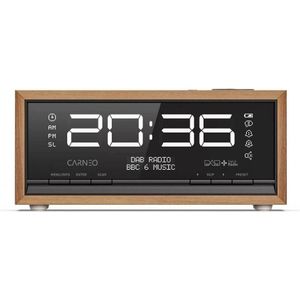 Carneo C100, rádio DAB+, FM, BT, budík, OLED, hout (DAB, DAB+, FM, Bluetooth), Radio, Bruin