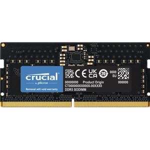 Crucial Notebook DDR5 SODIMM 8GB/5600 CL46 (16Gbit) (1 x 8GB, 5600 MHz, DDR5 RAM, SO-DIMM), RAM