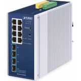 Planet - IGS-4215-8T4X - Managed Switch - Blauw - Zilver - 8 Poorten