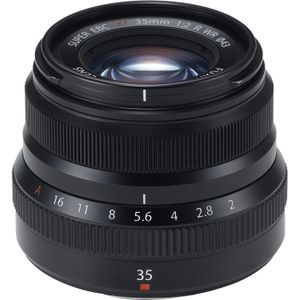 Fujifilm Fujinon XF35mmF2 R WR Lens - Zwart - 35mm Brandpunt