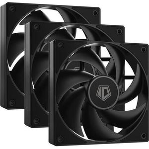 ID-Cooling Set of 3 AF-125 120mm fans black (120 mm, 3 x), PC ventilator, Zwart