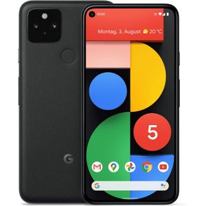 Google Pixel 5 (128 GB, Gewoon zwart, 6"", Enkele SIM, 12 Mpx, 5G), Smartphone, Zwart