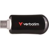 Verbatim Plectra Black 64GB USB-C Flash Drive 30224 (64 GB, USB 3.2), USB-stick, Zwart