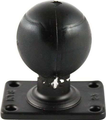 Zebra - RAM-D-202U-23 - Accessoire - Zwart - Rubber Bal met Rechthoekige Basis