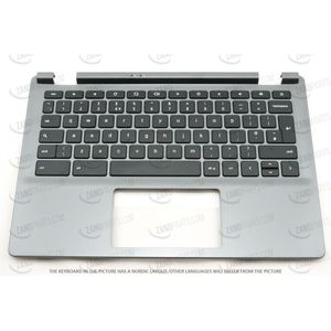 Acer C731 Keyboard (ITALIAN) & Upper Cover (IRON GRAY), Onderdelen voor notebooks, Grijs