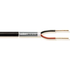 Tasker Audiokabel, zwart, 100m, PVC 3.00x8.50mm (100 m, 0.14 mm²), Luidsprekerkabel, Zwart