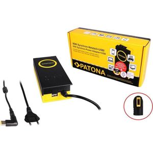 Patona Synchrone adapter (90 W), Voeding voor notebooks, Zwart