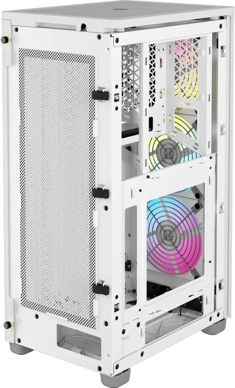 Corsair - iCUE 2000D RGB AIRFLOW - PC-behuizing - Wit - Mini-ITX - 3 x SLIM AF120 RGB Ventilatoren Inbegrepen