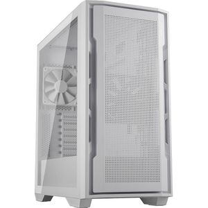 Cougar Uniface White PC Case Mid Tower / Mesh Voorpaneel / 2 x ARGB Fans / TG Linkerpaneel (mATX, SSI CEB, Mini-ITX, ATX), PC-behuizing, Wit