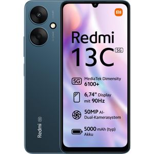 Xiaomi - Redmi 13C 5G - Smartphone - Blauw - 128 GB - Dubbele SIM - 50 Mpx