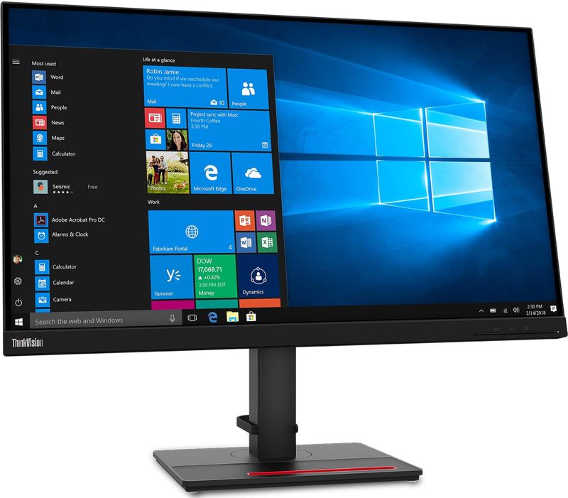 Lenovo ThinkVision T27q-20 computer monitor 68,6 cm (27") 2560 x 1440 Pixels Quad HD LCD Zwart