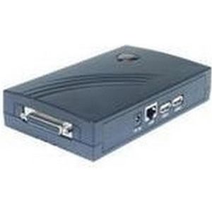 Longshine - LCS-PS112 - Printer Server - Zwart - 2x USB - 1x Parallel