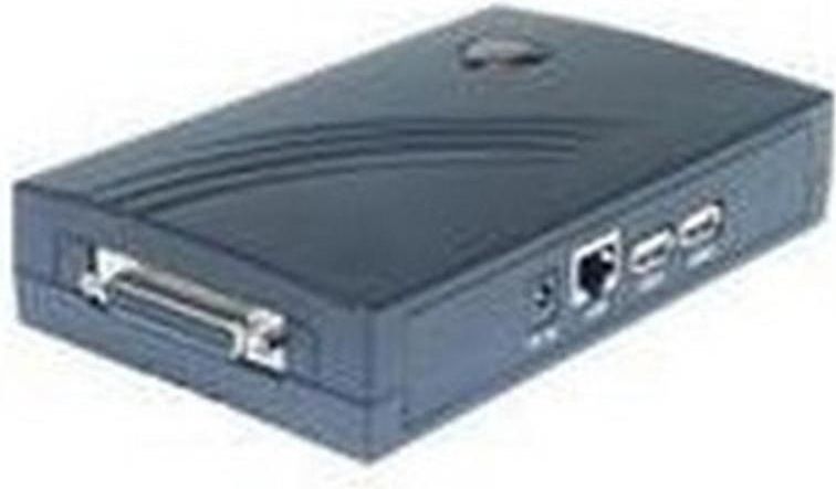 Longshine - LCS-PS112 - Printer Server - Zwart - 2x USB - 1x Parallel