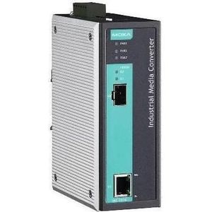 Moxa IMC-101G - Industriële 101001000BaseT(X) naar 1000BaseSXLHXZX mediaconverter, werking van 0 tot 60C, Data converter