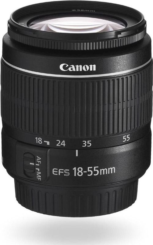 Canon EF-S 18-55mm f/3,5-5,6 III (Canon EF-S, APS-C / DX), Objectief, Zwart
