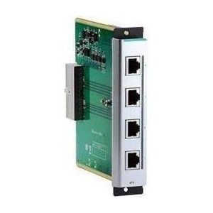 Moxa CM-600-4TX - Fast Ethernet interfacemodule met 4 10100BaseT(X) poorten, RJ45 aansluitingen, Netwerkschakelaar