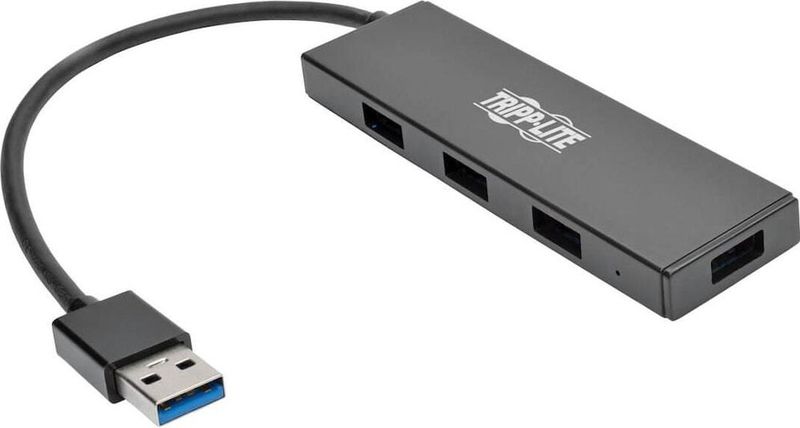 Tripp Lite U360-004-SLIM interface hub USB 3.2 Gen 1 (3.1 Gen 1) Type-A 5000 Mbit/s Zwart