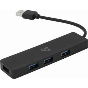 Sbox H-504 USB-3.0 4 (USB-A, 4 ports), Docking station + USB-hub, Zwart