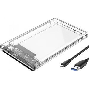 Orico USB-C 3.1 SSD HD 2,5" harde schijf behuizing (2.5"), Harddisk behuizing, Transparant