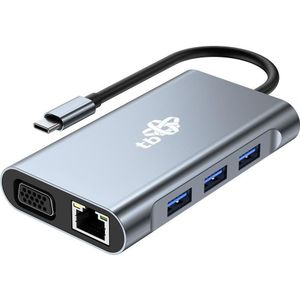 Lenovo - 8in1 Adapter - Grijs - USB C - HDMI x2, USB, VGA, RJ45