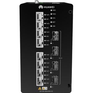 Huawei - S5700 Serie - Ethernet-switch - Zwart - 8 * 10/100/1000BASE-T poorten - 4 * 10GE SFP+ poorten - PoE++