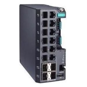 Moxa EDS-4012-4GC-LV - Beheerde Gigabit Ethernet-switch met 8 10/100BaseT(X)-poorten (8 ports), Netwerkschakelaar