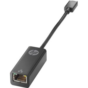 HP USB Typ-C zu (USB-C, RJ45/LAN (1x)), Netwerkadapter, Zwart
