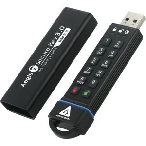 Apricorn SecureKey (480 GB, USB 3.0, USB A), USB-stick, Zwart