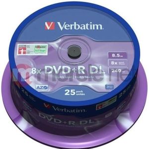 Verbatim DVD+R DL 8,5 GB 25 stuks (25 x), Optische gegevensdrager