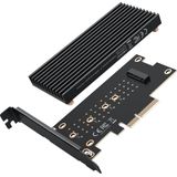 Graugear - PCI-kaart - M.2 PCIe 4.0 - Controlekaart - Aluminium Koellichaam